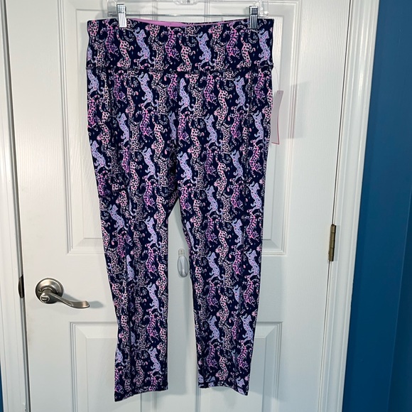 Lilly Pulitzer Pants - Lilly Pulitzer weekend, high-rise leggings, oyster bay navy on the catwalk XL